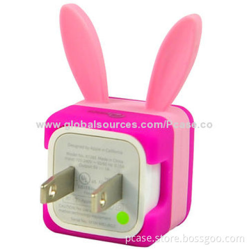 Silicone Cover for USB Power Adapter, Suitable for iPhone and iPad, with Different Ear Bands